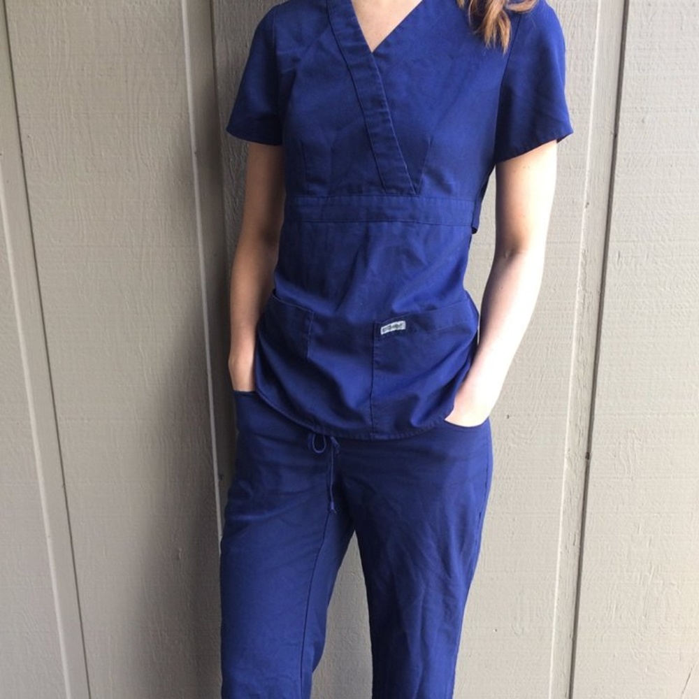 Grey's Anatomy Mock Wrap Scrub Set